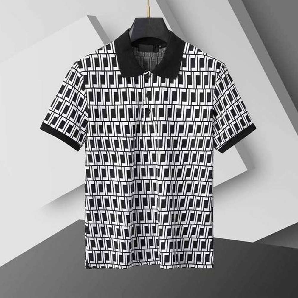 Men's Polo Shirt Designer Men's Fashion T-shirt Casual Men's Golf Spring/Summer Polo Shirt Embroidered High Street Trendy Top