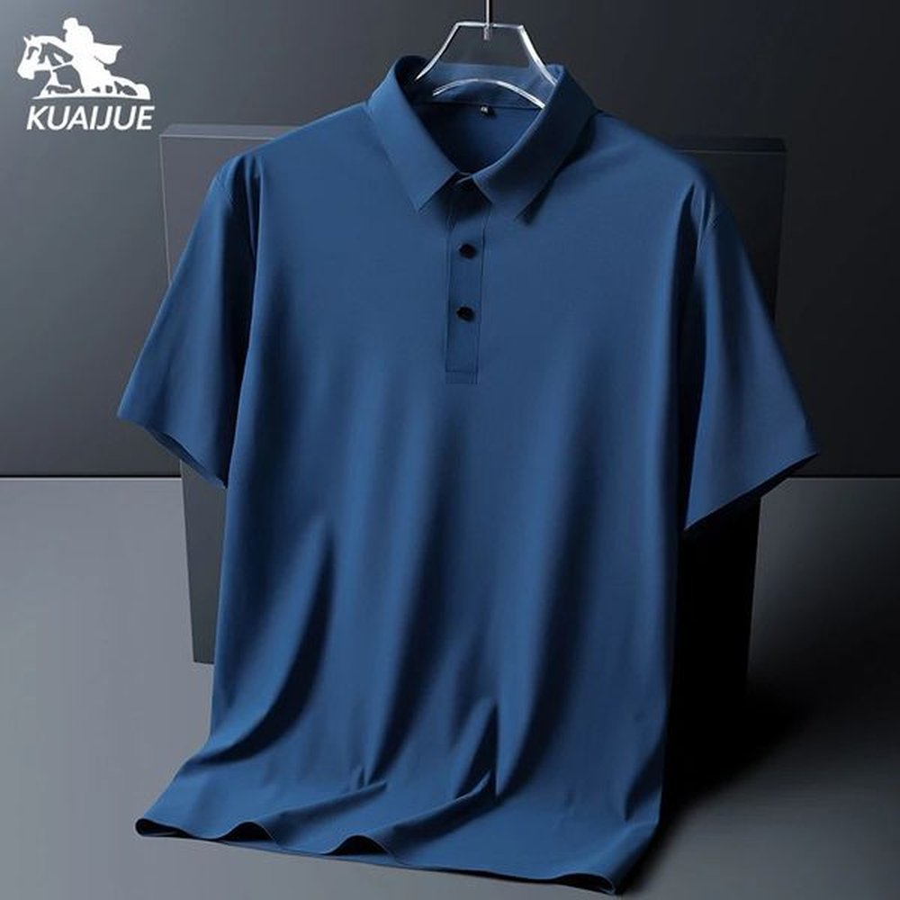 Mens polo shirt 6XL 7XL 8XL summer high-quality mens short sleeved polo shirt ice silk mens business casual polo shirt 2212 241223