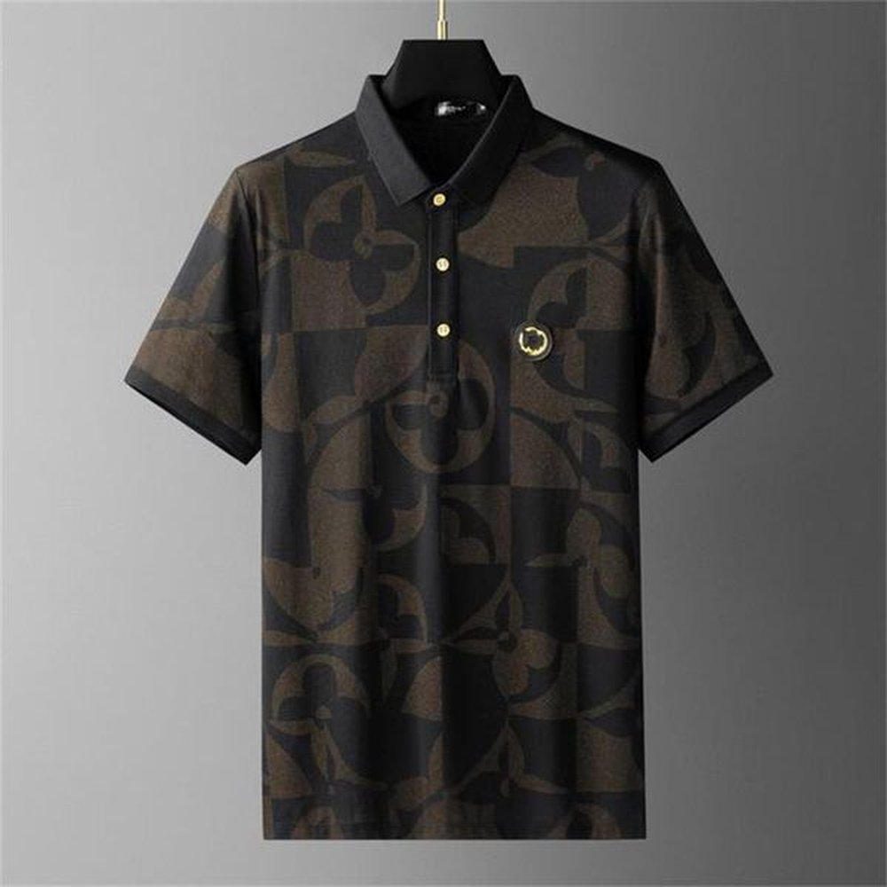 Men's polo T-shirt with embroidered print pattern Men's designer Classic Fashion Casual Hip Hop Summer New