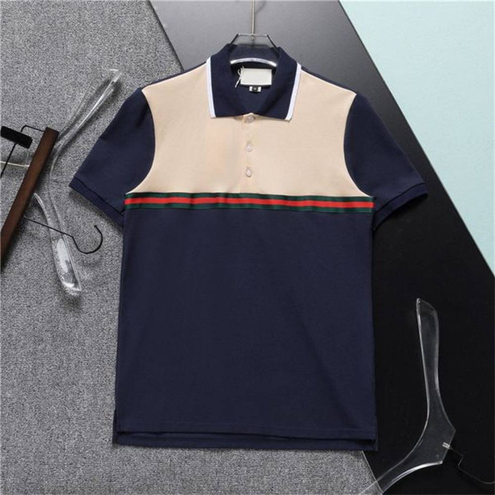 Men's Polos 818 Designer Mens Tee New cotton crease resistant breathable T-shirt lapel commercial fashion casual print high-end POLO sh