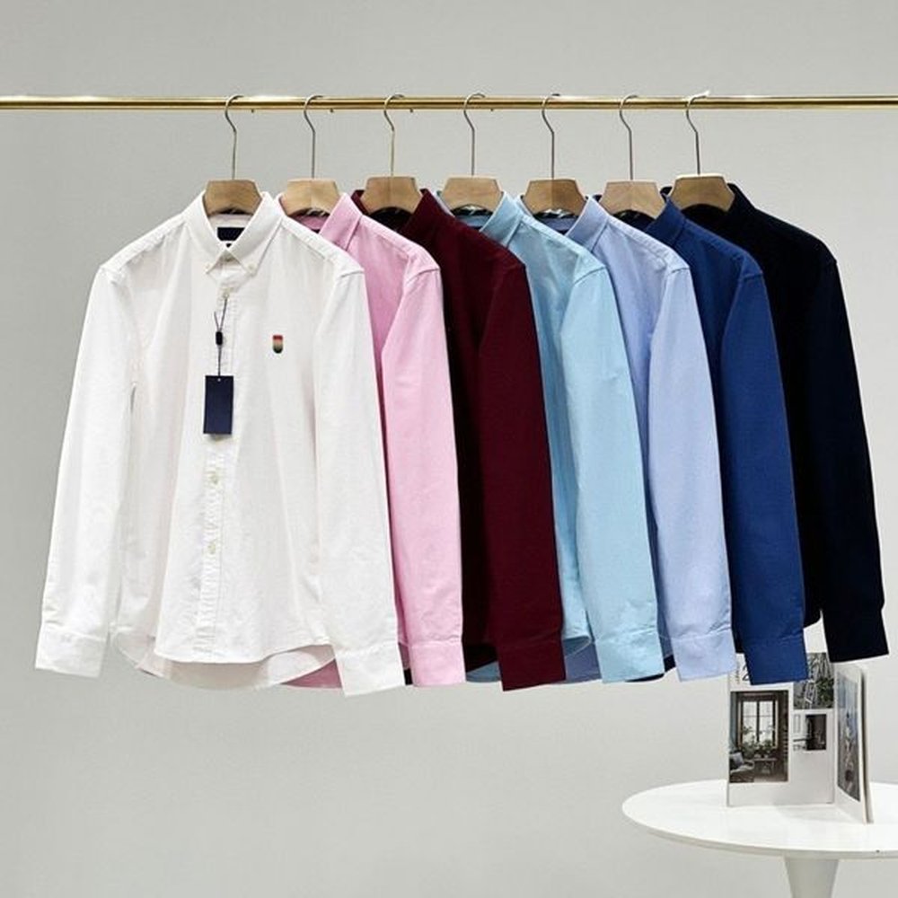 Mens Polos Designer Shirt Hoodie Oxford Spinning Long Sleeved Sweatshirts Business Slim Tops Pullover Embroidery Fashion Clothing Casual Swe