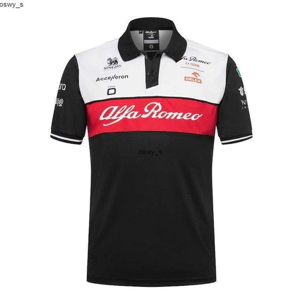 2023 Men's Polos F1 Team Formula One Polo Men's The New Alfa Romeo Orlen Summer Sports Cross-country Motorcycle Shirt Bosses6V67