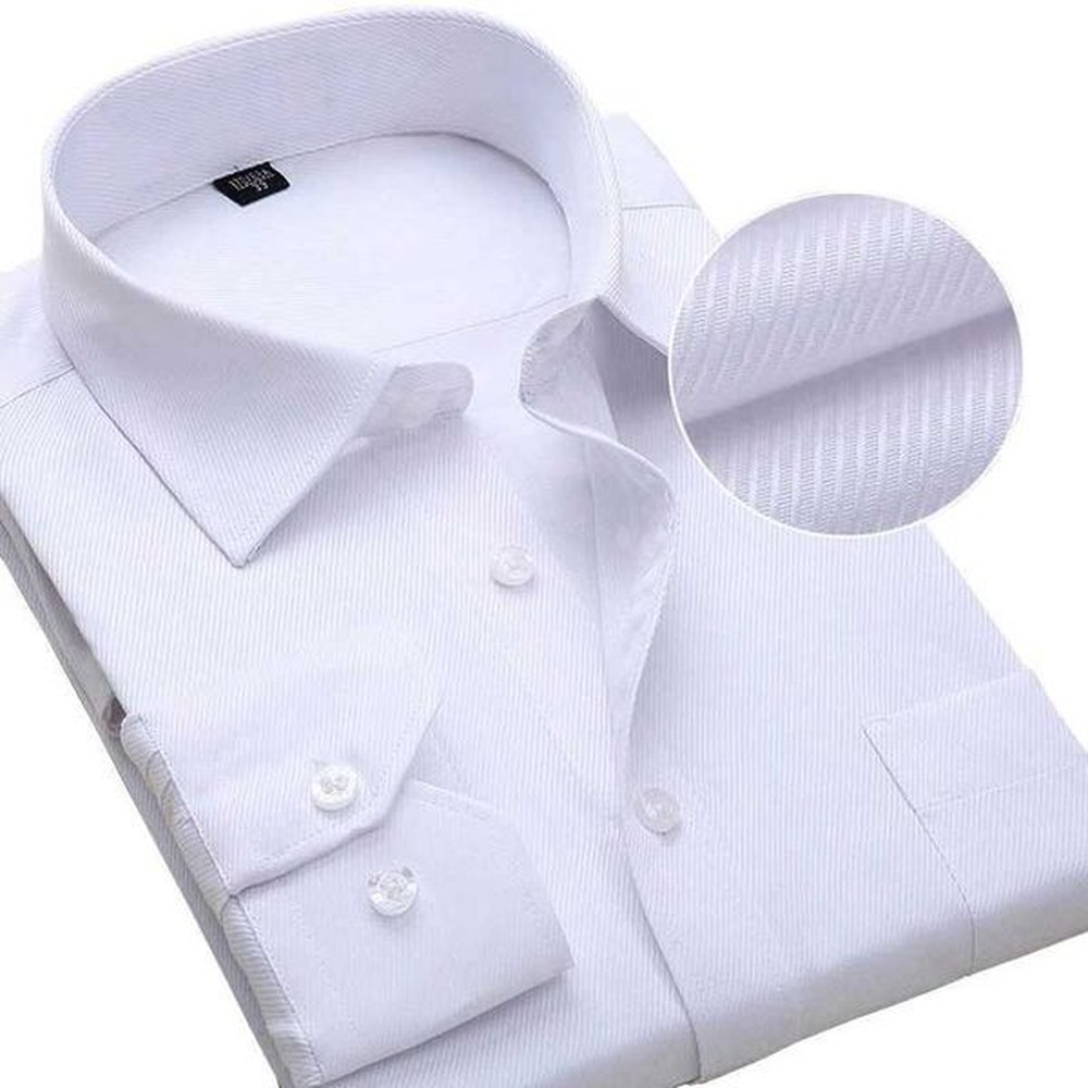 Men's Polos Plus Size Long Sleeve Men Dress Shirt Fashion Male Business Formal Wear Office Working White Shirts 45 46 47 48 Large Cloth