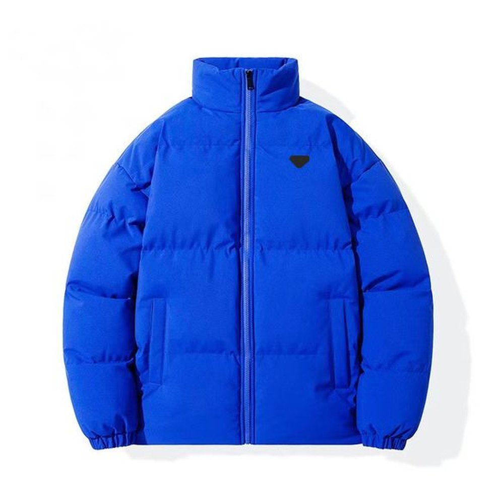 Mens puffer jacket winter warm down jacket designer brand classic triangle LOGO cotton jacket fashion casual large size ski puffer jacket S-