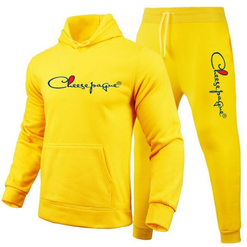 Men's Sets Hoodies+Pants Fleece Tracksuits Solid Pullovers Jackets Sweatershirts Sweatpants Oversized Hooded Streetwear Outfits