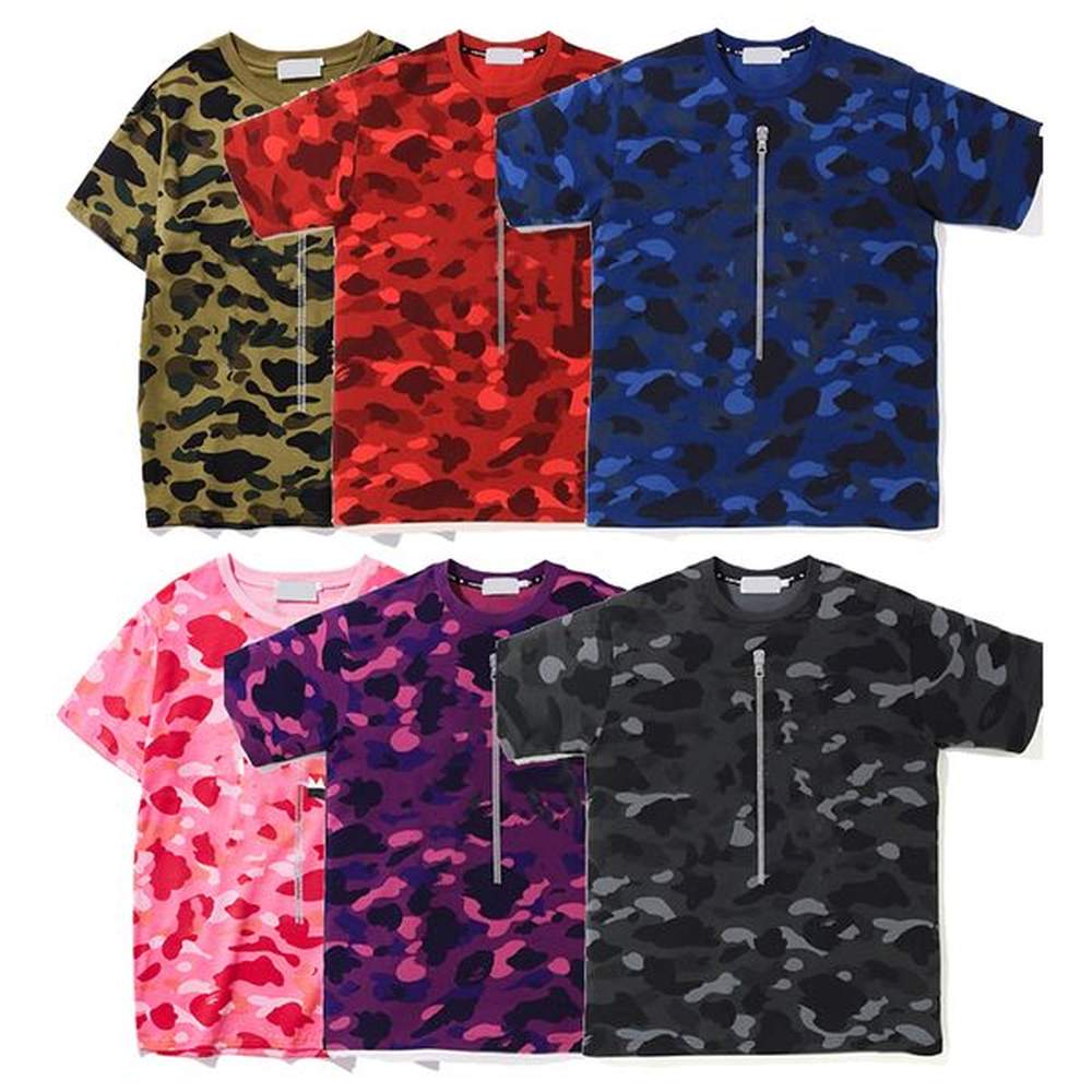 Mens shark Designer T-shirt Camouflage Pattern T Shirt Fashion Couples Short Sleeves Cotton Tees Colors black size M/L/XL/XXL/XXXL