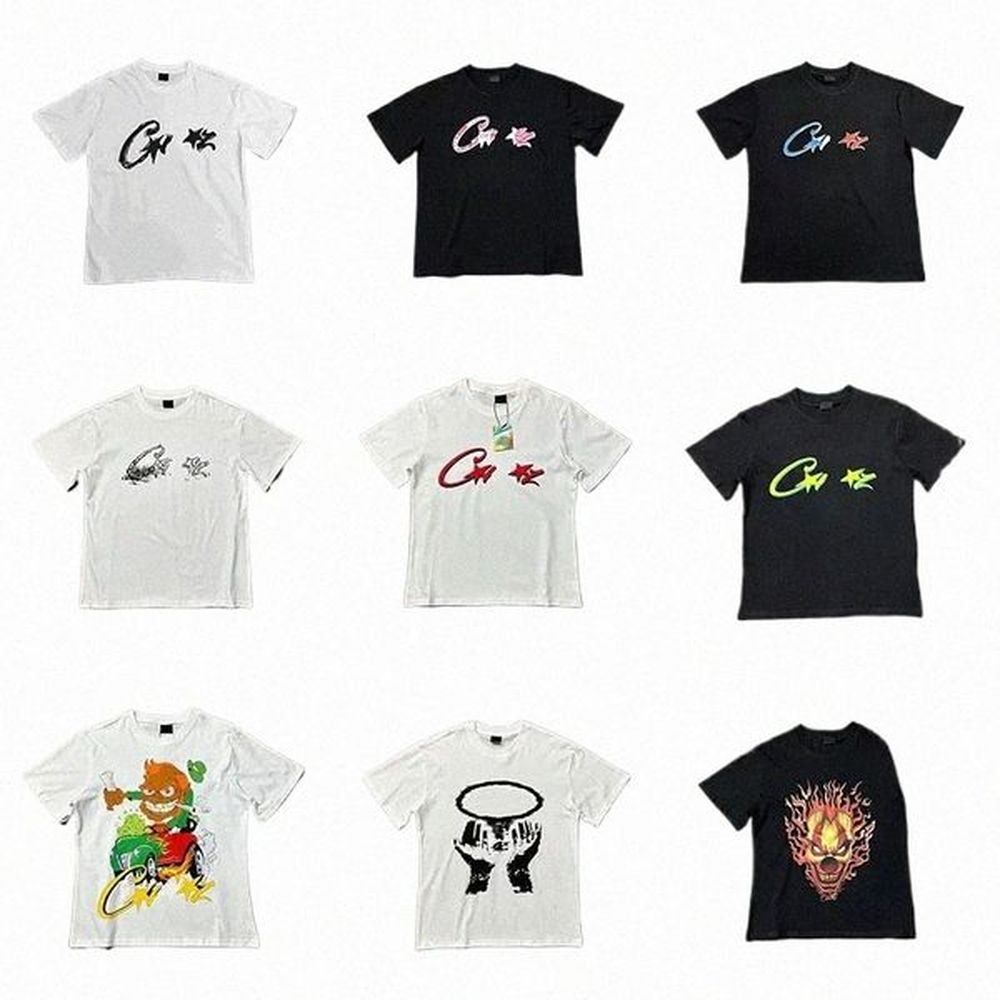 men's ship Print T-shirt Fi Hip Hop Leisure Dem Island Short Sleeve Men's and Women's Fi Brand Cott T-shirts Street casual T-