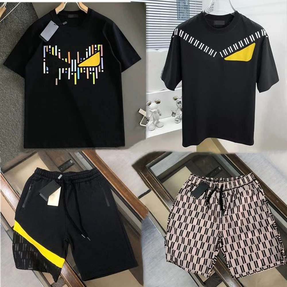 mens shirt designer t shirt shorts combination set mens tee banquet tourism beach fashion casual pure cotton letter print couple's same