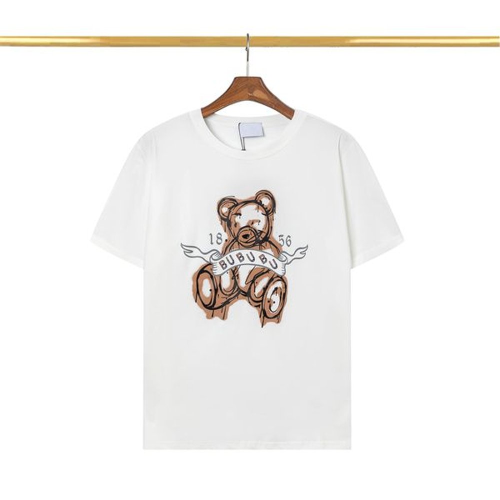 Mens Shirt GG T For Tees Burberrry Men Burbrery Designer Womens Shirts Fashion Tshirt With Letters Casual Summer Short Sleeve Man Tops Woman