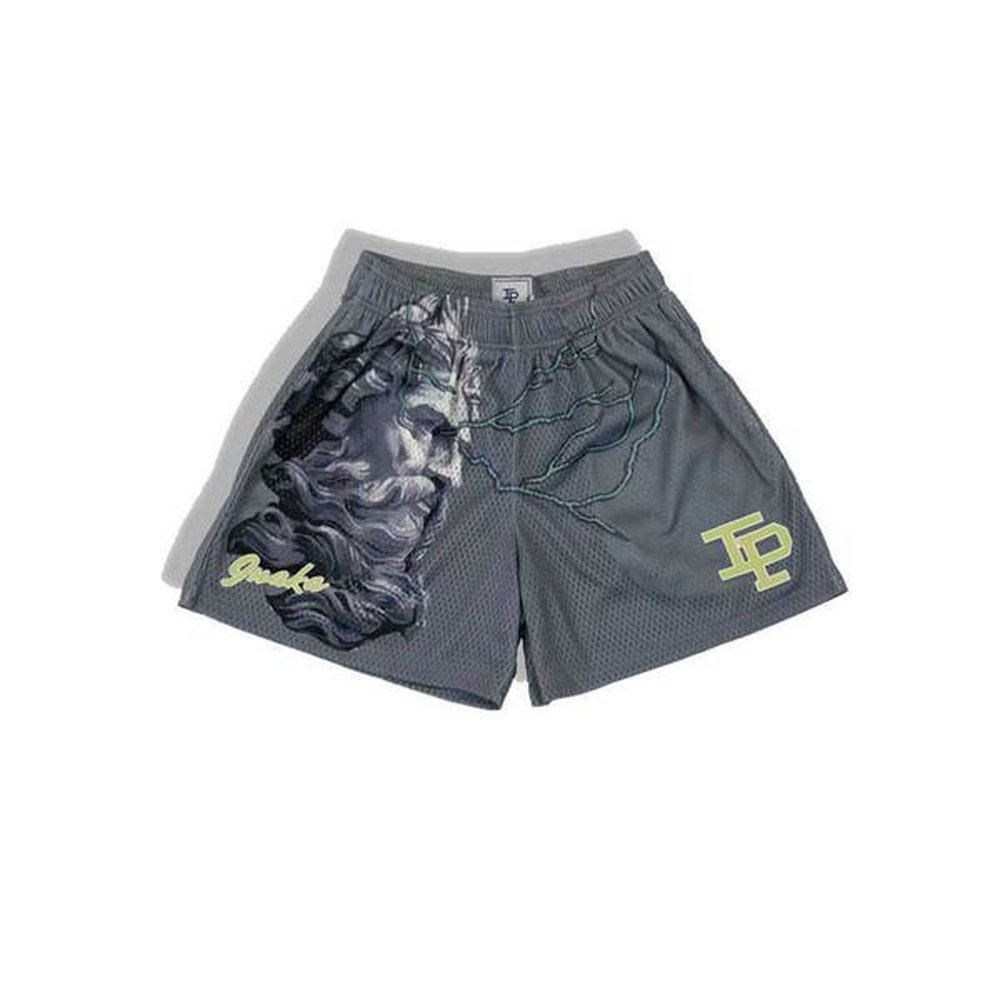 Men's Shorts American trendy basketball shorts casual sports hole pants capris fitness quick drying shorts S25210