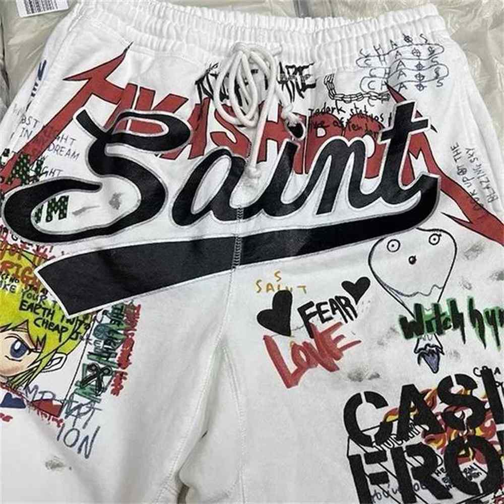 Men's Shorts Cartoon Print For Men Women Washed Pants H241230 NTIM