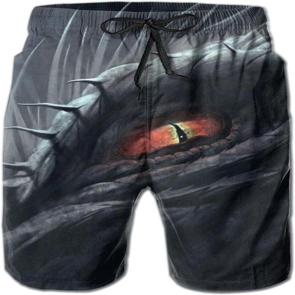 Mens Shorts 3D Printed Pattern Dragon Eyes Swim Trunks Quick Dry Fashion Beach Board Swimwear