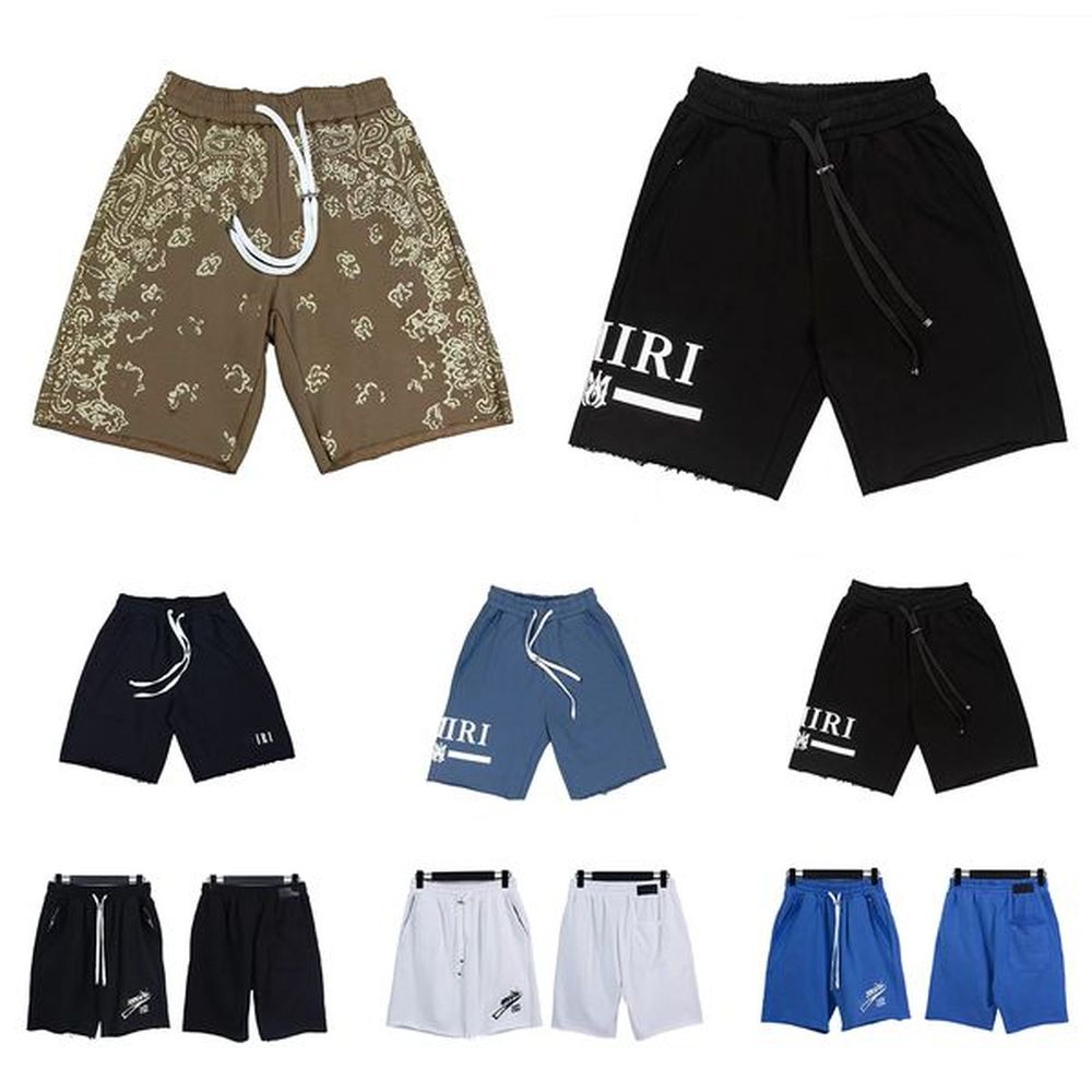Mens Shorts Designer Shorts Mens and Womens Pure Cotton Am Shorts High Street Printing Shorts Designer style summer wear with beach out of t