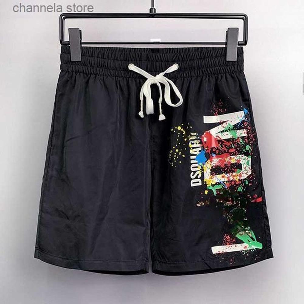 Men's Shorts Fashion Mens Shorts Womens and Mens Designer D2 Summer Ladys Dsquares Luxury Graffiti Quick Drying Short Dsq T240223
