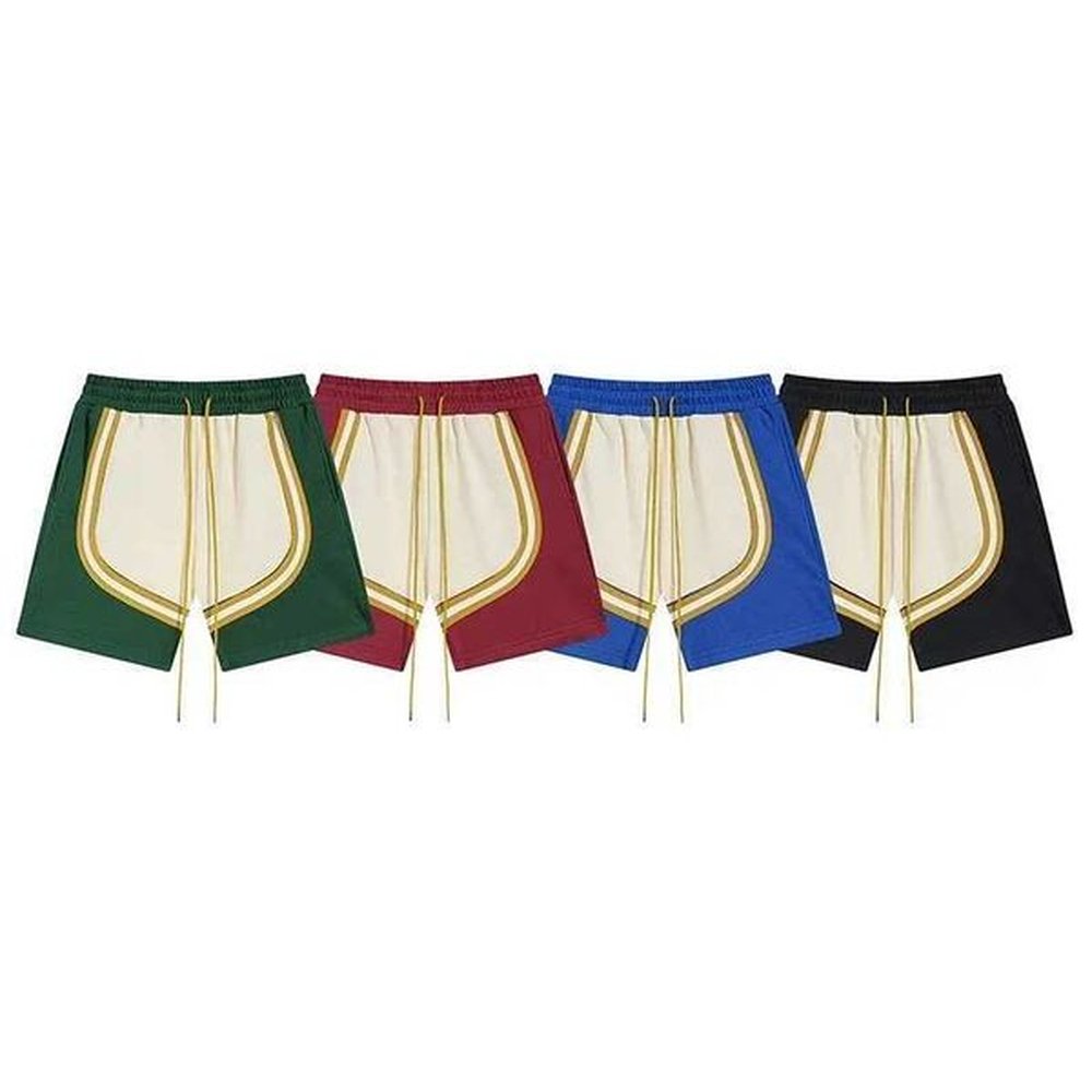 Men's Shorts High Str fashion niche designer Terry Knickers board shorts and sports shorts in the same color mosaic for both men and wo
