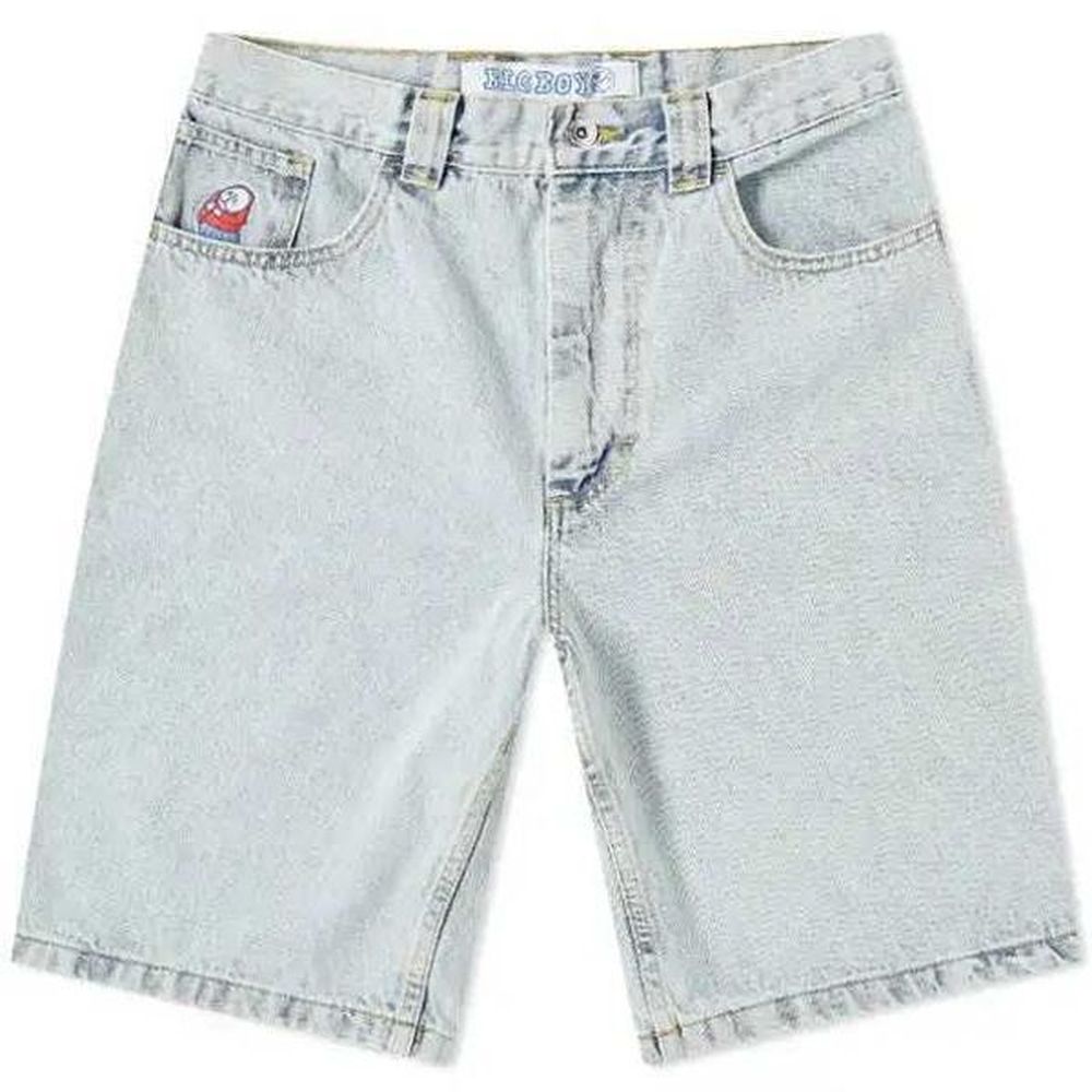 Men's Shorts Hip Hop Strt Big Boy Embroidery Jeans Shorts Y2k Retro Wash Trendy Brands Blue Jorts Harajuku Baggy Sweatpants Gym Shorts