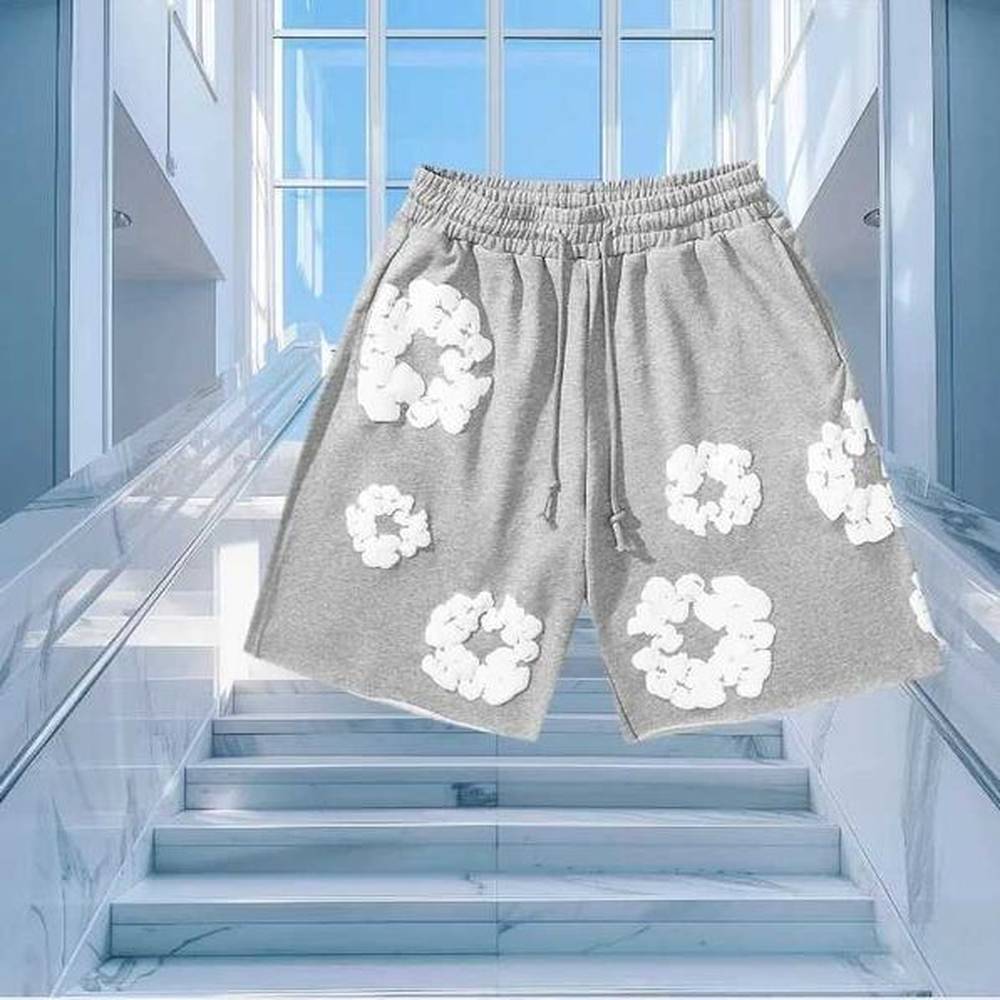 Men's Shorts 24-25 Latest mens casual loose summer fashion shorts with wood grain patterns fashionable beach clothing fast drying and b