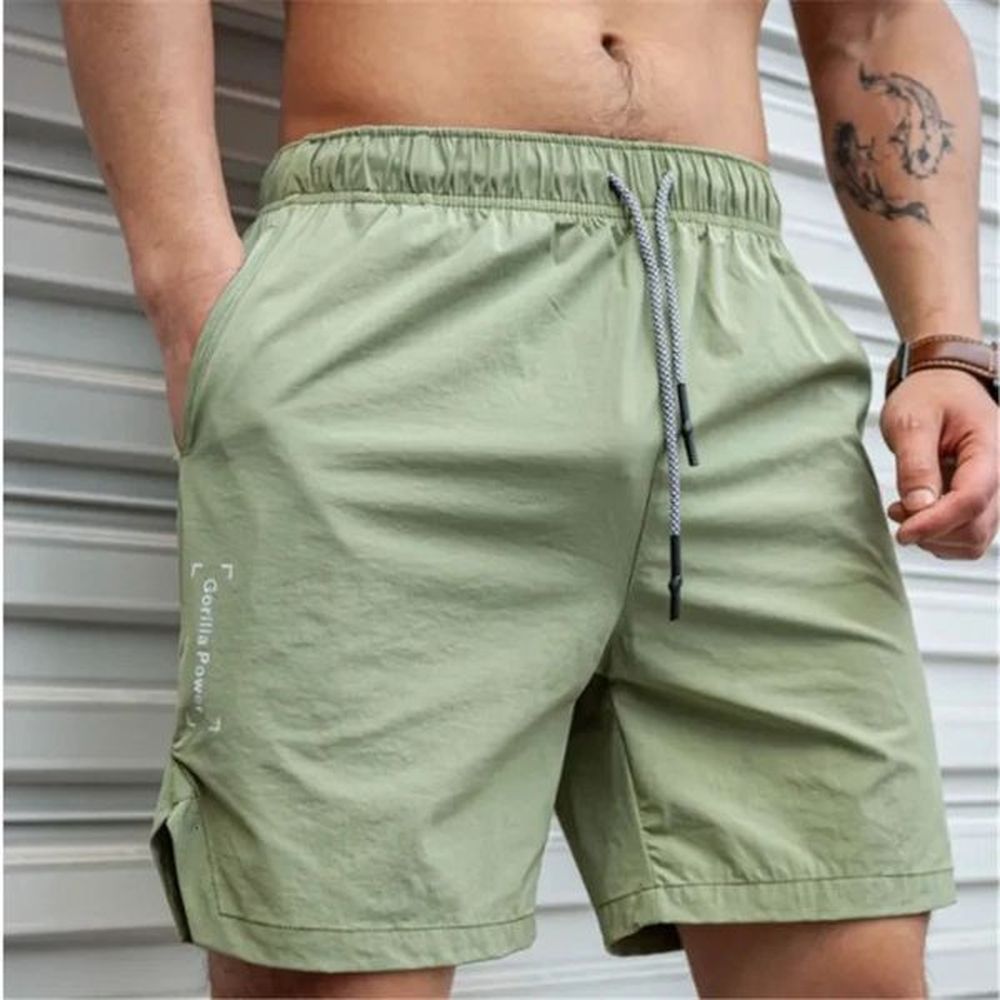 Mens shorts lightweight thin shorts running squat fitness shorts mens gym wearing quick drying drawstring shorts 240617