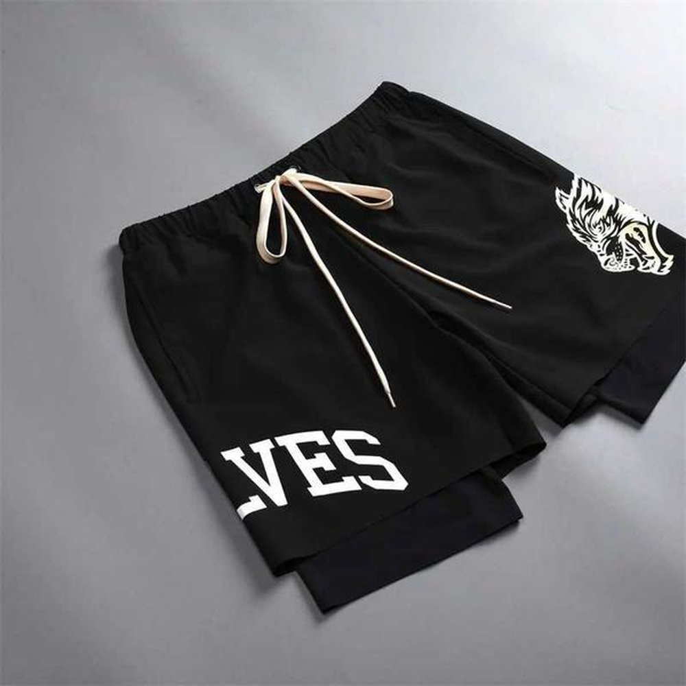 Men's Shorts Mens running shorts double layered running shorts sportswear training gym shorts mens summer shorts H250102