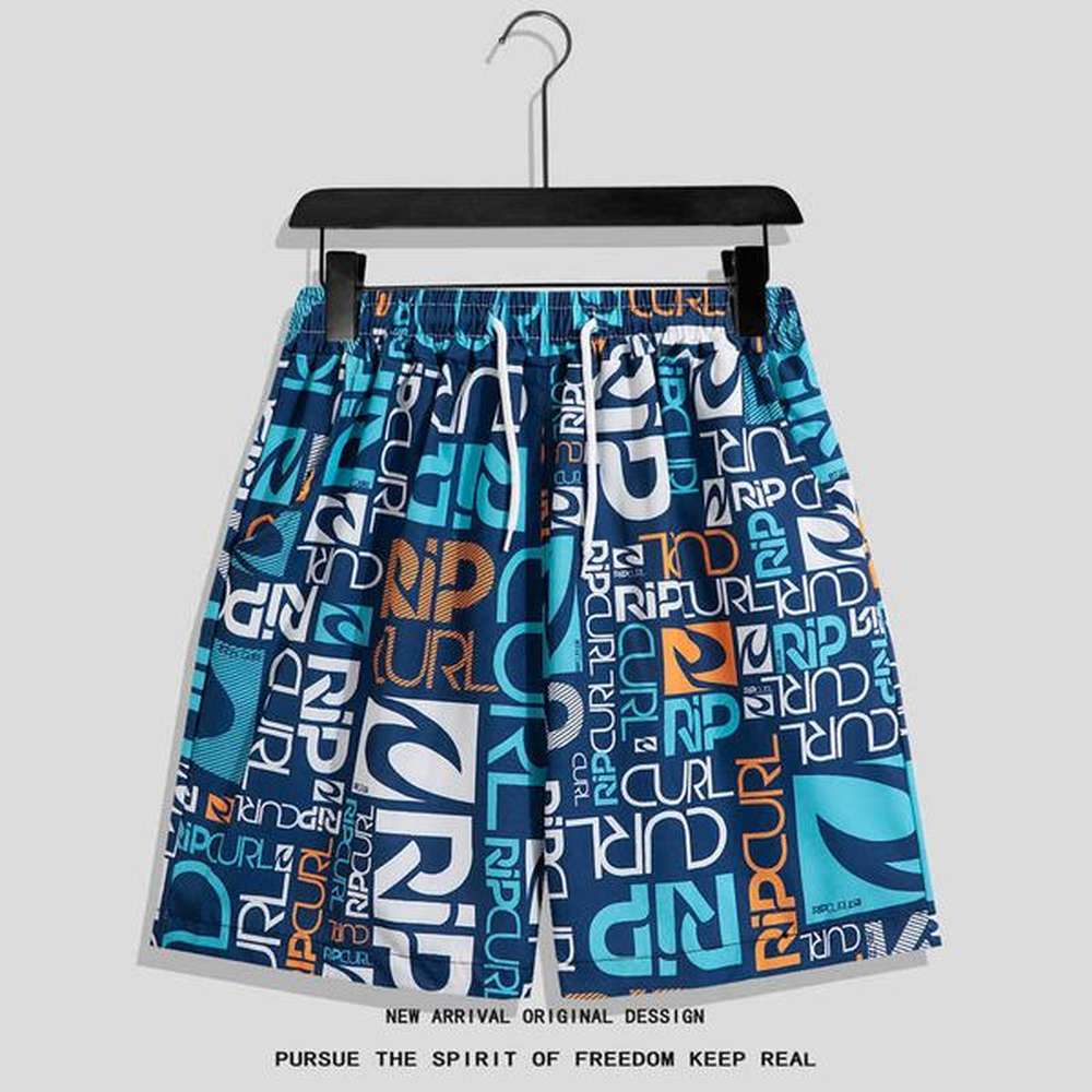 Men's Shorts Outdoor beach pants for men summer casual big shorts floral shorts loose and sporty thin ice silk quick drying five quarte