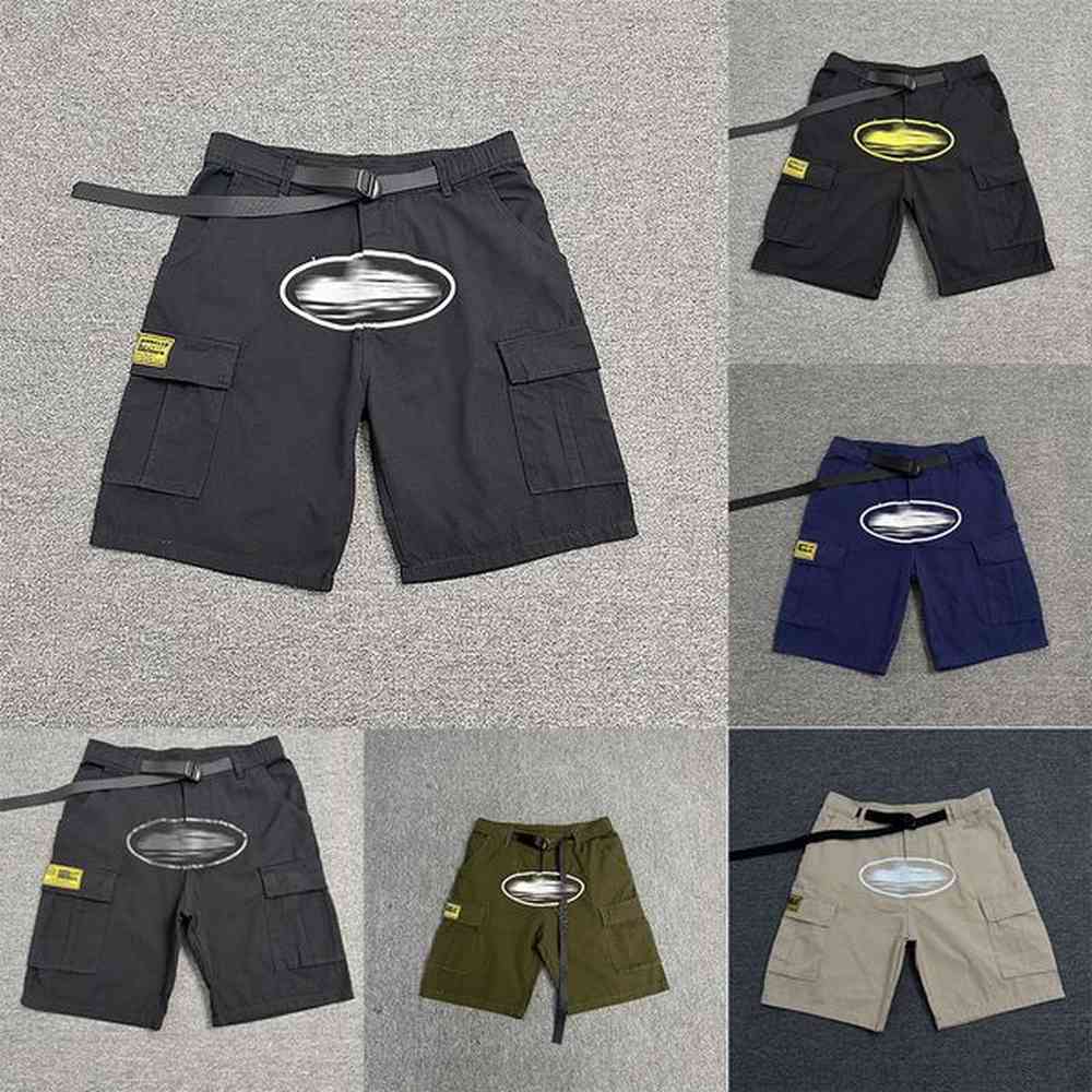 Men's Shorts Wheelbarrow Print Logo Work Shorts Mens Trendy Hip Hop Skateboarding Casual Five Pants