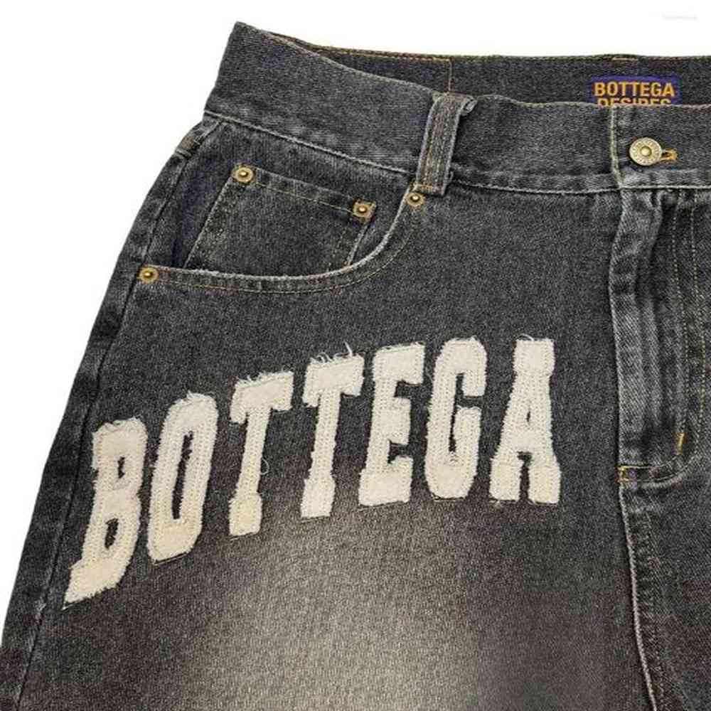 Men's Shorts Womens Pants Vintage Trend Letter Embroidery Baggy Denim Jeans Punk Casual Kn For Men And Women Strtwear Straight H250102