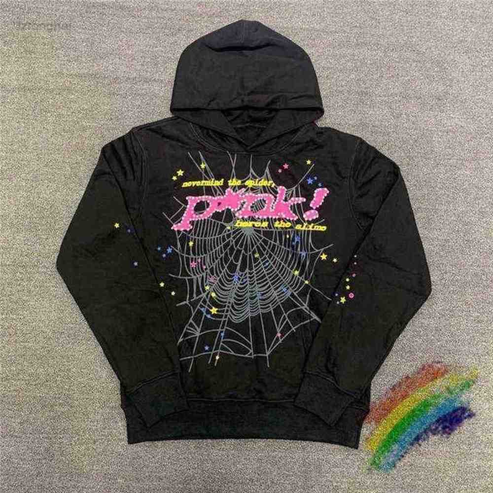 Men's spider hoodie Sweatshirts Puff Print Sp5der Hoodie Men Women High Quality Heavy Fabric Spider Web Pullover G220908 QVI3