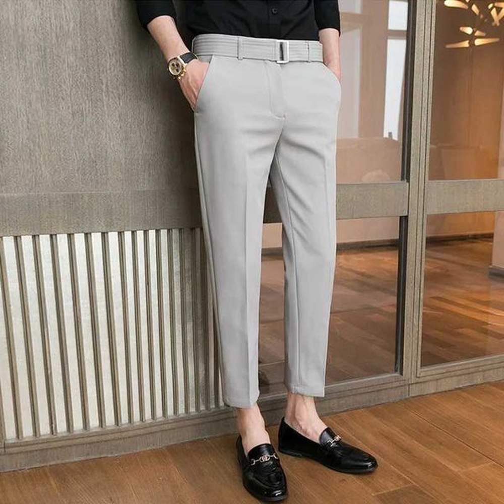 2024 Mens Spring/Summer New Business and Leisure High Waist Mens Solid Color Formal Pants Mens Formal Office Set Pants I728 W24241123