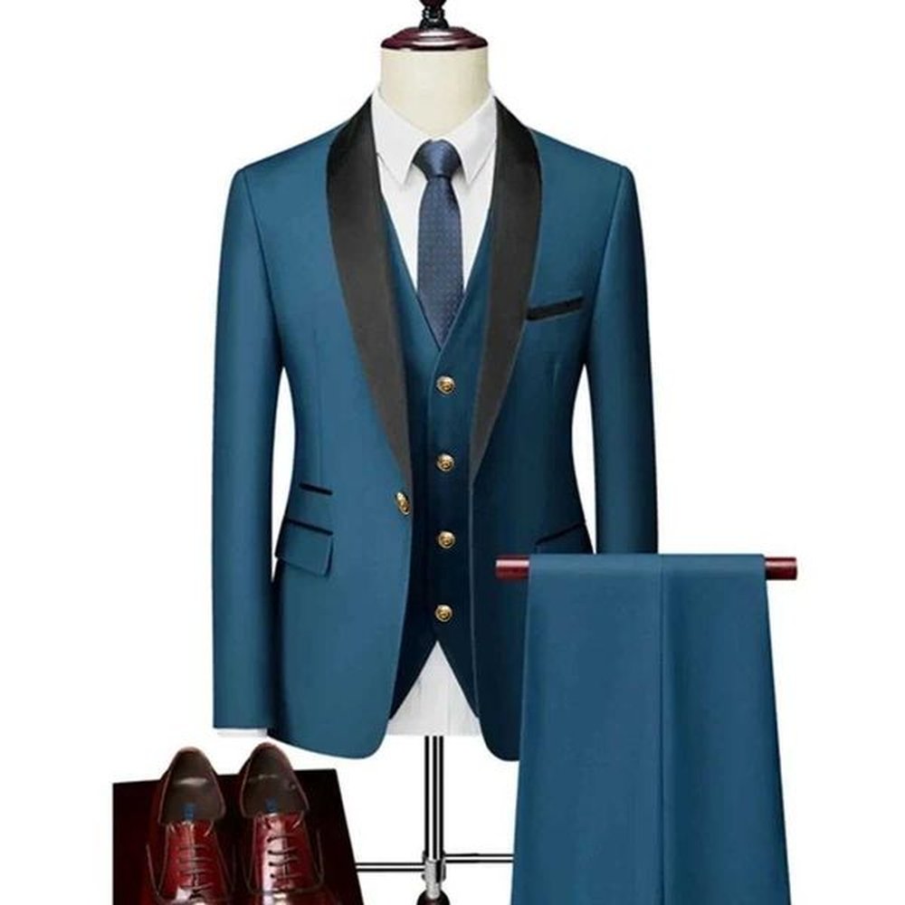 Men's Suits Blazers Men Wedding Party Three Pieces Jacket Trousers Set Large Size 6XL Male Blazer Coat Pants Vest Fashion Slim FitC Dre