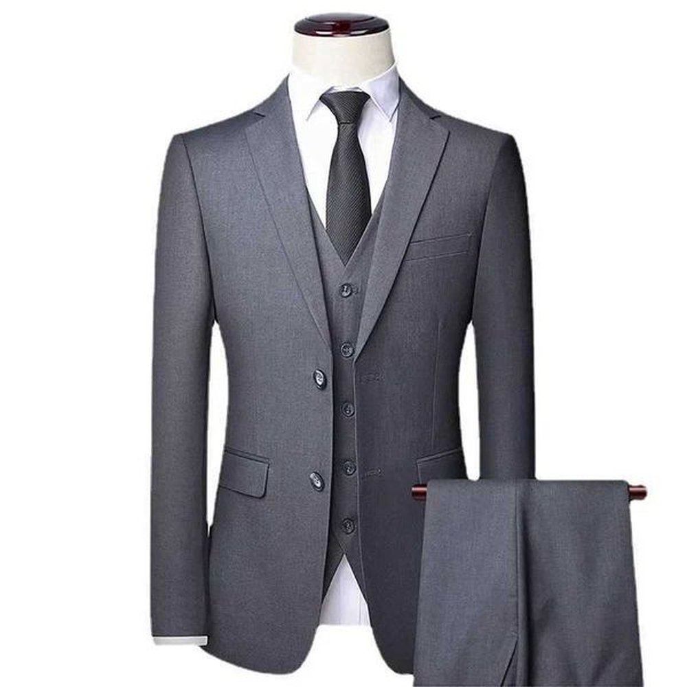 Men's Suits Blazers 8XL Suit (Blazer+Vest+Pants) Mens Fashion Business Fit Wedding Professional Casual Single Breasted Gentleman Groom
