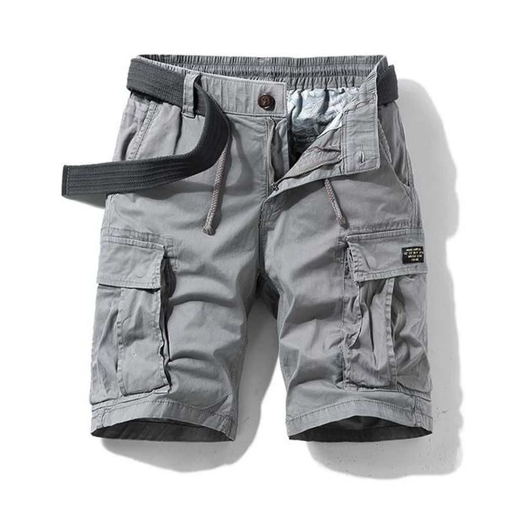 mens summer cotton military tactical cargo shorts fashionable khaki multi pocket casual shorts loose military shorts mens 250117