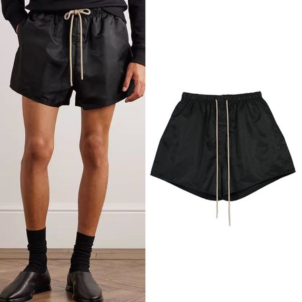 Men's Summer Nylon Shorts with Adjustable Drawstring Ideal for Beach and Casual Bottoms Street Trunks Black Colors 23fw Aug 28