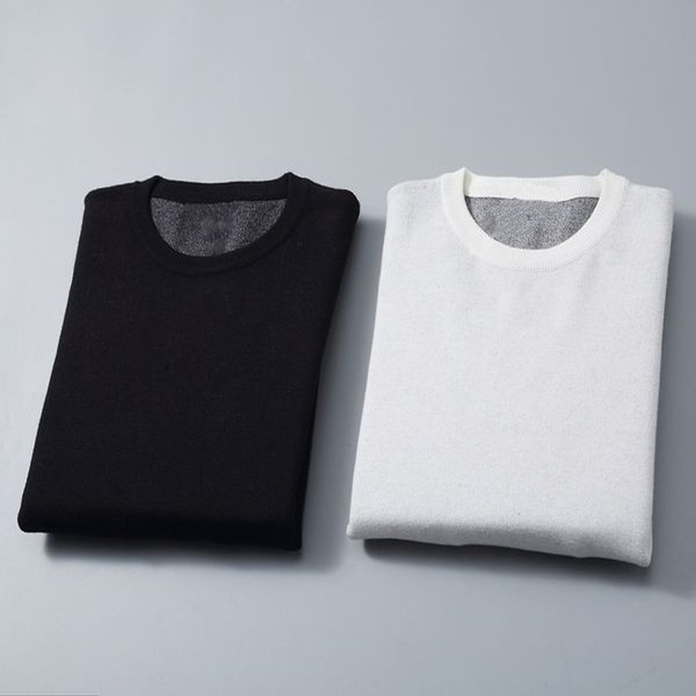 Men's sweater Autumn Winter Black and white Sweaters Men Fashion Long Sleeve Letter Print Casual couple pullover Designer sweater men S