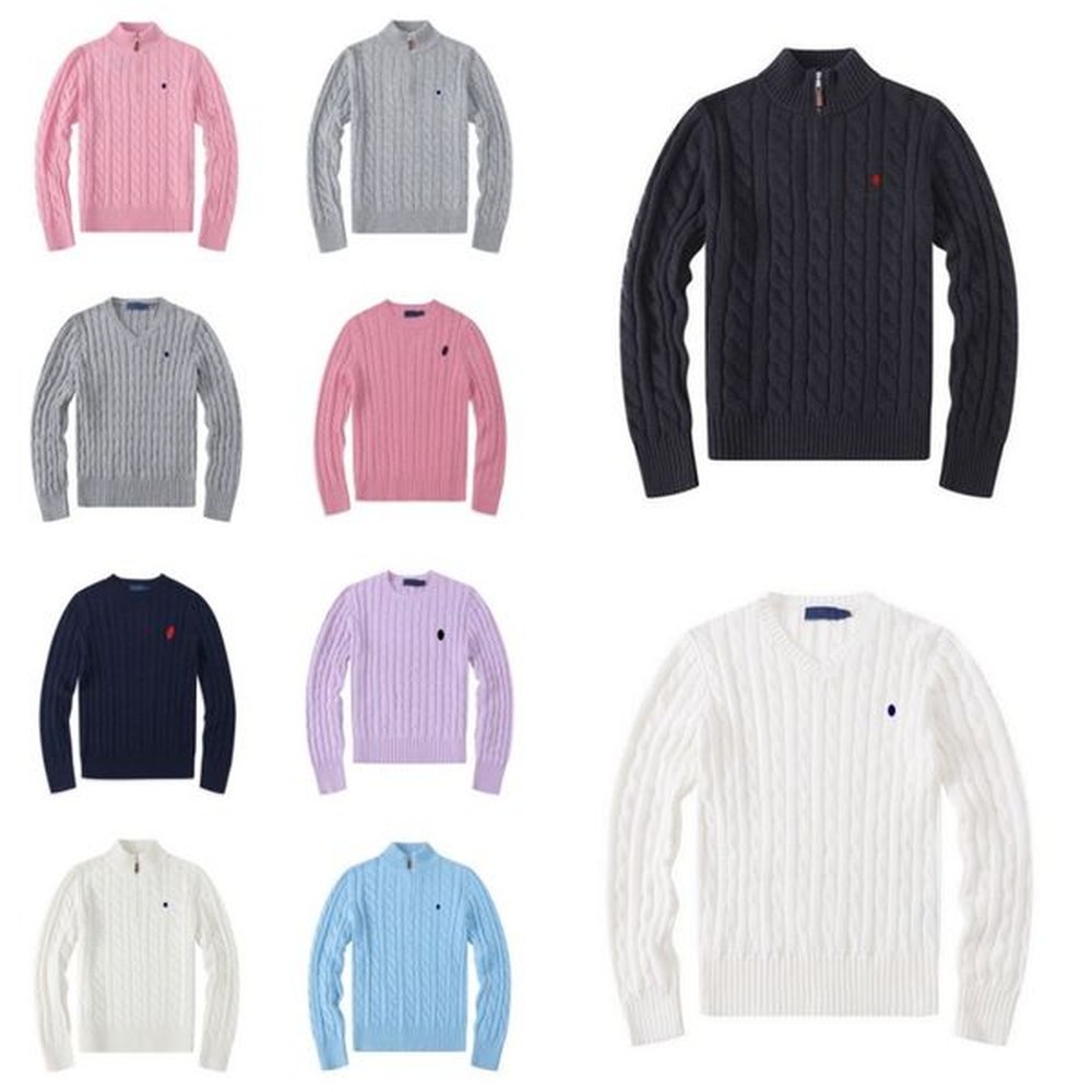 Mens Sweater Designer knitwear Shirt Thick Half Zip Turtleneck Warm Knit Twist Pullover Cotton Sweatshirt Plus Size Sweaters S-3XL