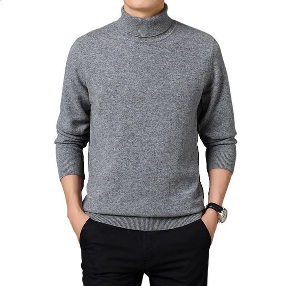 Mens Sweater Warm and Comfortable Long Sleeve Pullover Sweater Long Sleeve Navy Blue Collar Mens Clothing 241204