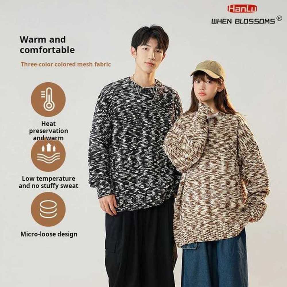 Men's Sweaters Autumn Winter New High-quality Colorful Sweater For Men Women Pullover Warm Skin Friendly Comfortable Couple Loose Knit