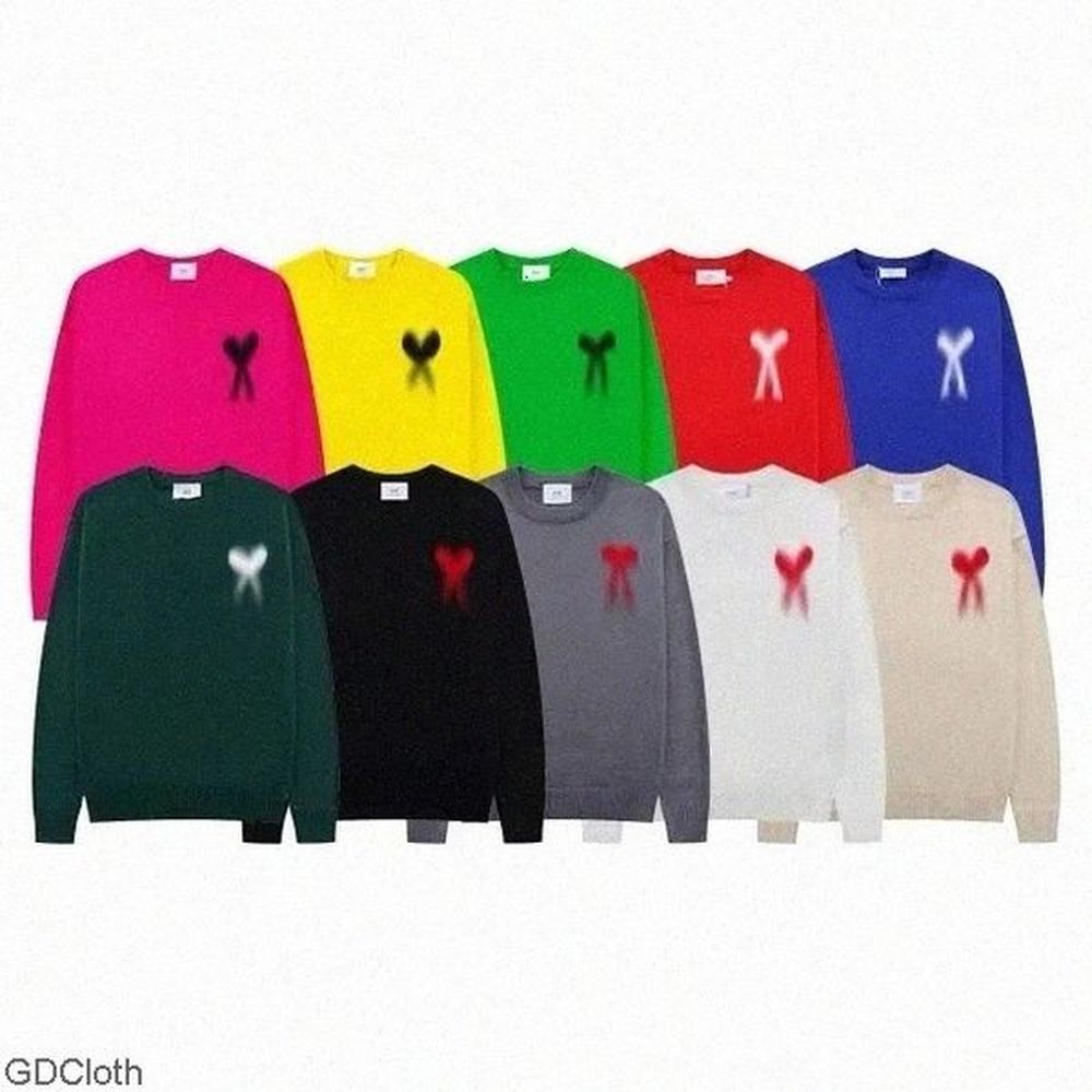 mens sweaters designer a heart pattern sweaters unisex korean round