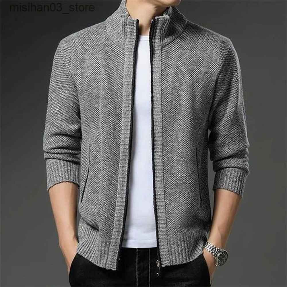 Men's Sweaters Mens Fleece Cardigan Knitting Sweater Full Zip Jackets Fall Winter Outwear Trendy Casual Plus Size 4XL Sweaters Coat Mal