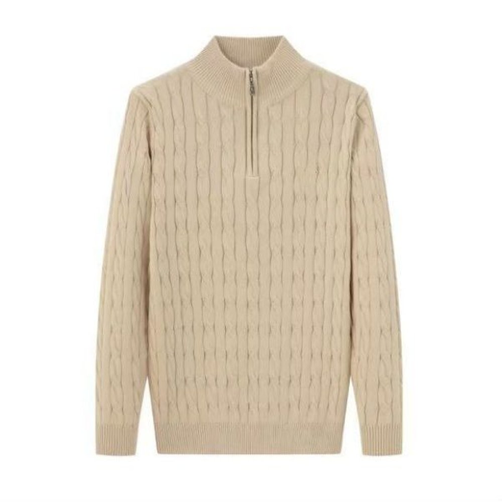 Men's Sweaters Mens Sweater Designer Half Zipper Hoodie Long Sleeve Knitted Horse Twist High Collar Men Small Horse Embroidery