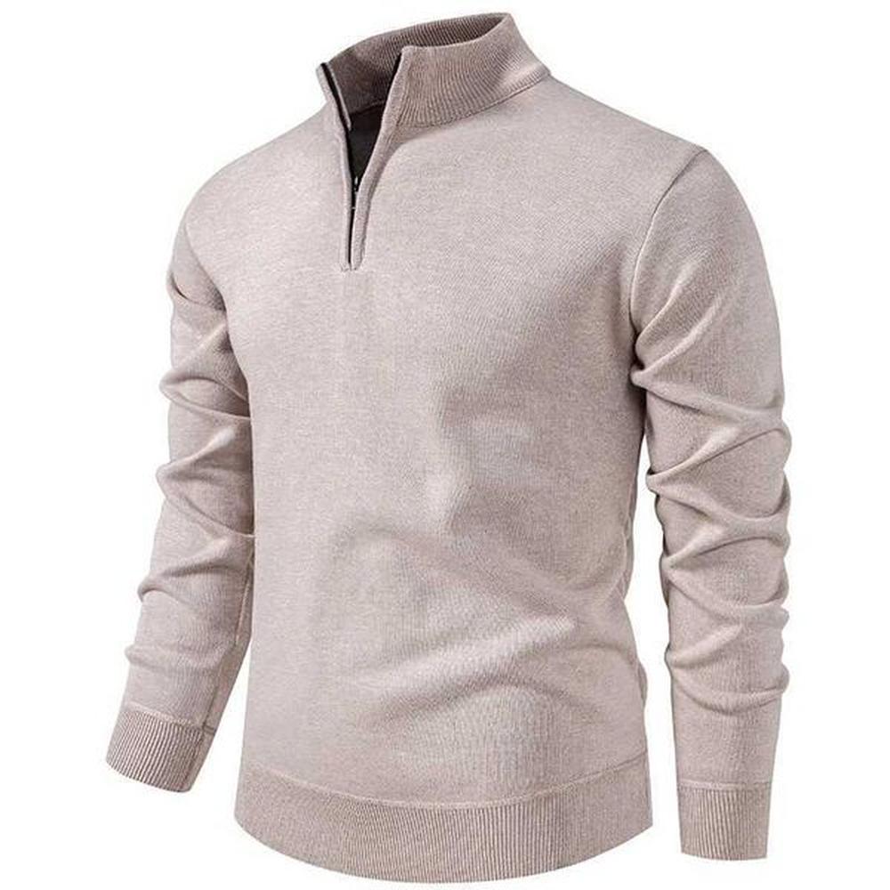 Men's Sweaters New Thick Mens Knitted Sweater Korean Style Autumn Winter Slim Fit Knit Pullovers Men Half Zipper Casual Pullover Sweate