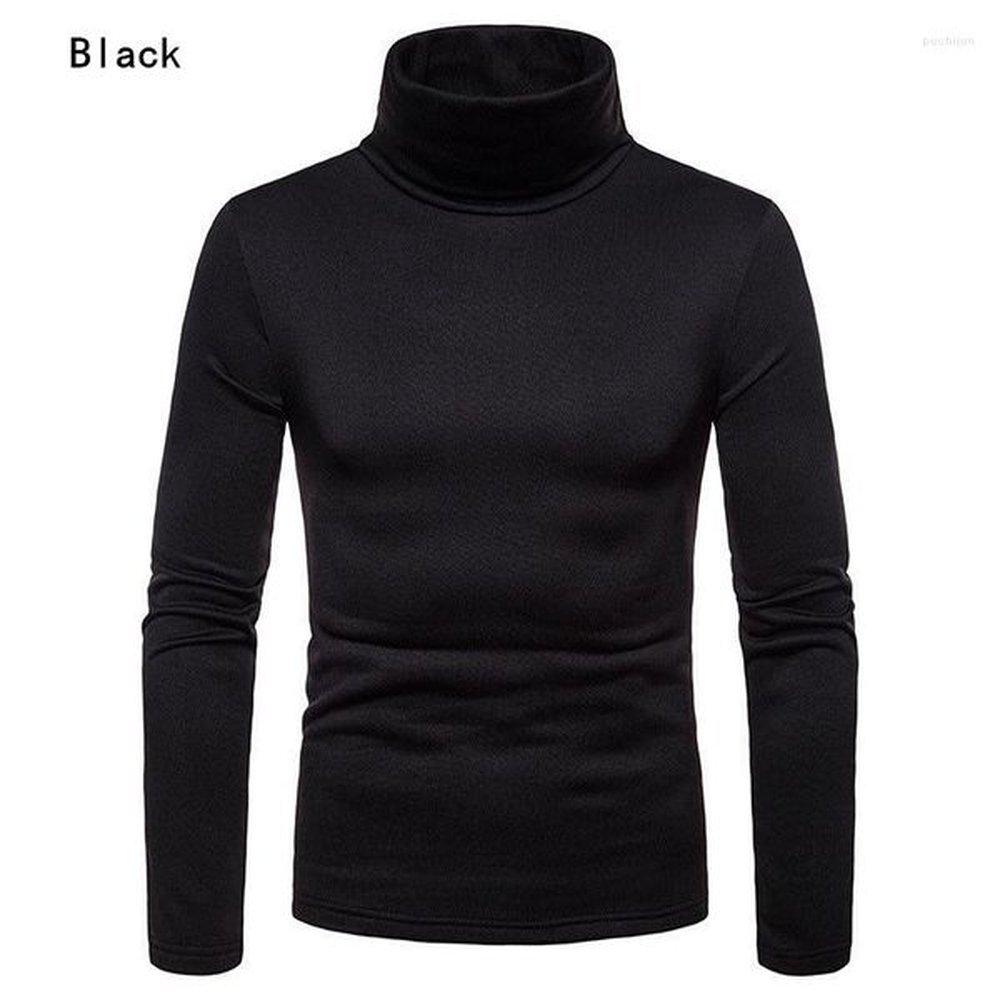 Men's Sweaters UK Fashion Mens Roll Turtle Neck Pullover Knitted Jumper Tops Sweater