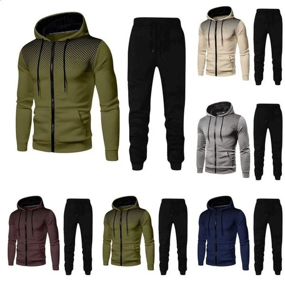 Mens Sweatshirt Trousers Sports Fitness Suit Autumn/winter Style Outfit For Men High Quality Casual Wear 240816