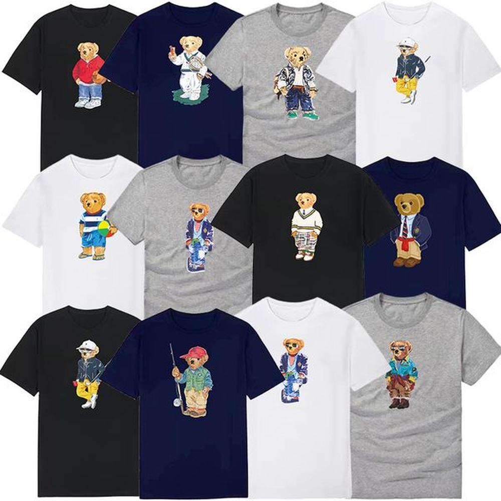 mens t shirt designer tshirt fashion bear pattern print summer