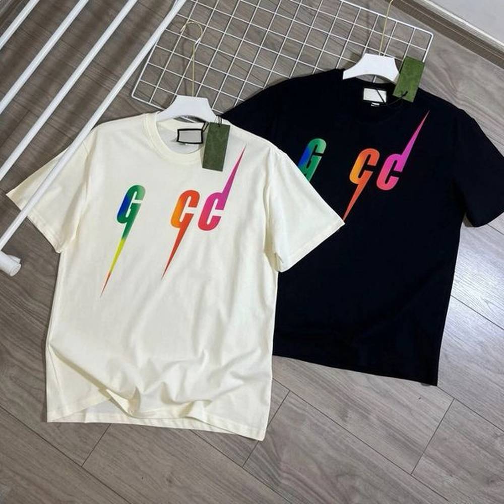 Mens t shirt luxury brand clothing shirts lightning letter pure cotton short sleeve designer spring summer fashion tide mens womens tees clo