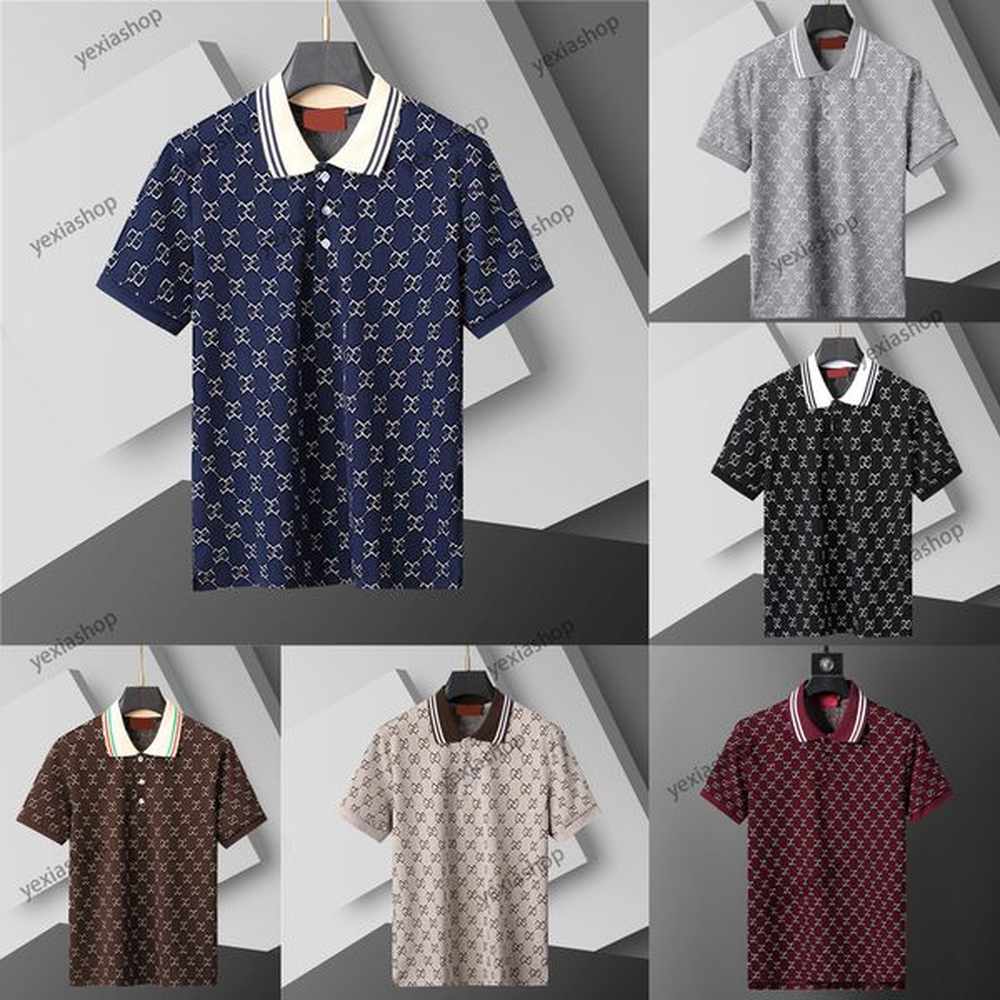 mens t shirt polo shirt mens polo shirts men luxury polos casual mens tshirt letter print fashion high street man tee clothing shirt Asian s