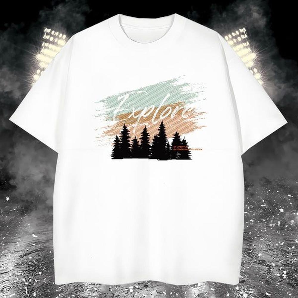 Mens T Shirts 100% Cotton 230g tree Sports Casual Crew Neck Breathable Plus Size Custom Tshirts New Unisex Tops Tees