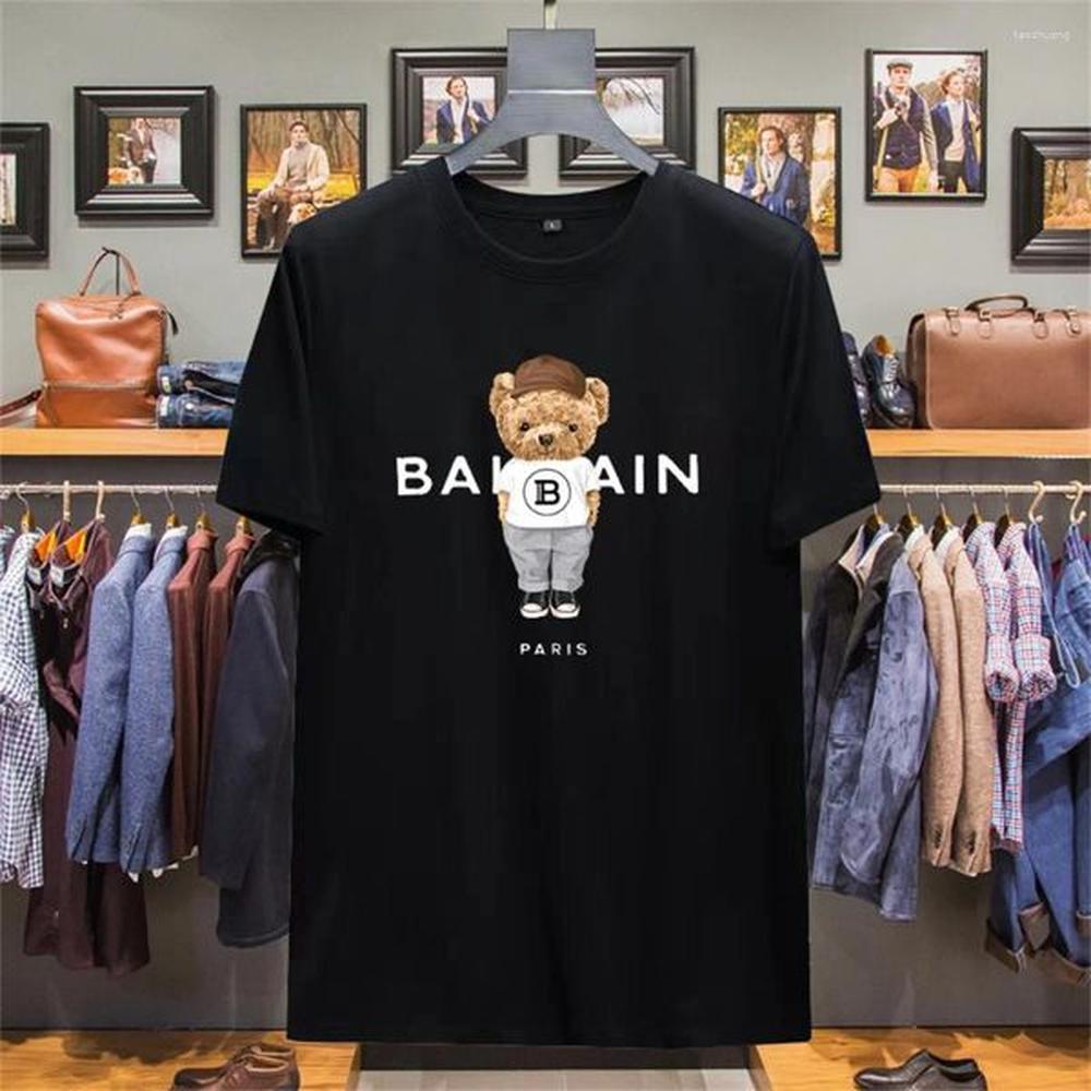Men's T Shirts Oversize T-shirt for Men Funny Bear Letter Print Shirt Casual Women Summer Clothing O-neck Man Tshirt Y2k Tops XS-6XL