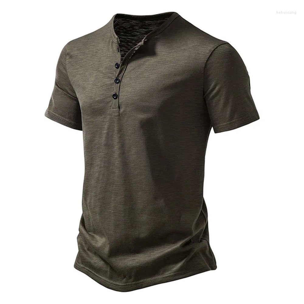 Men's T Shirts Summer 2024 Bamboo Cotton Collar Polo Shirt Solid Color Casual Loose Short Sleeve T-shirt Men 26