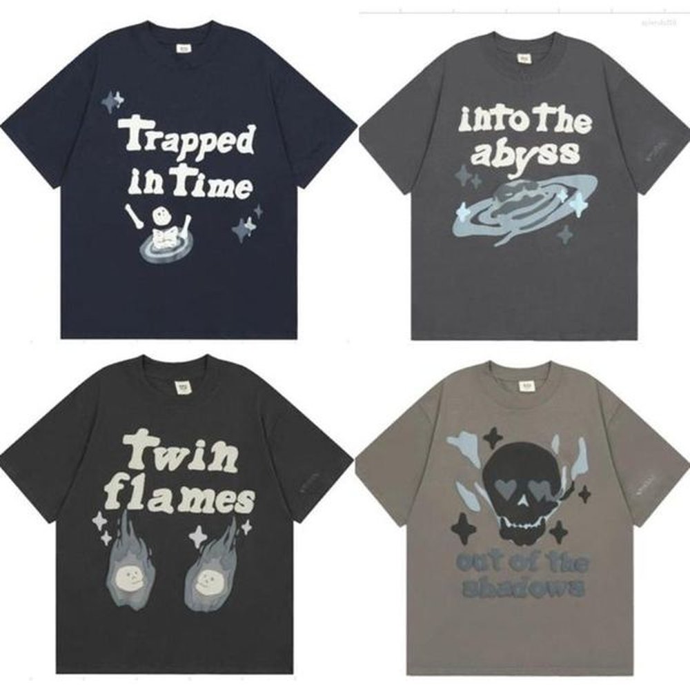 Men's T Shirts Sweat-wicking Breathable Brand Multi-color BP Short Sleeve Summer Skull Loose And Women's Y2k T-shirts