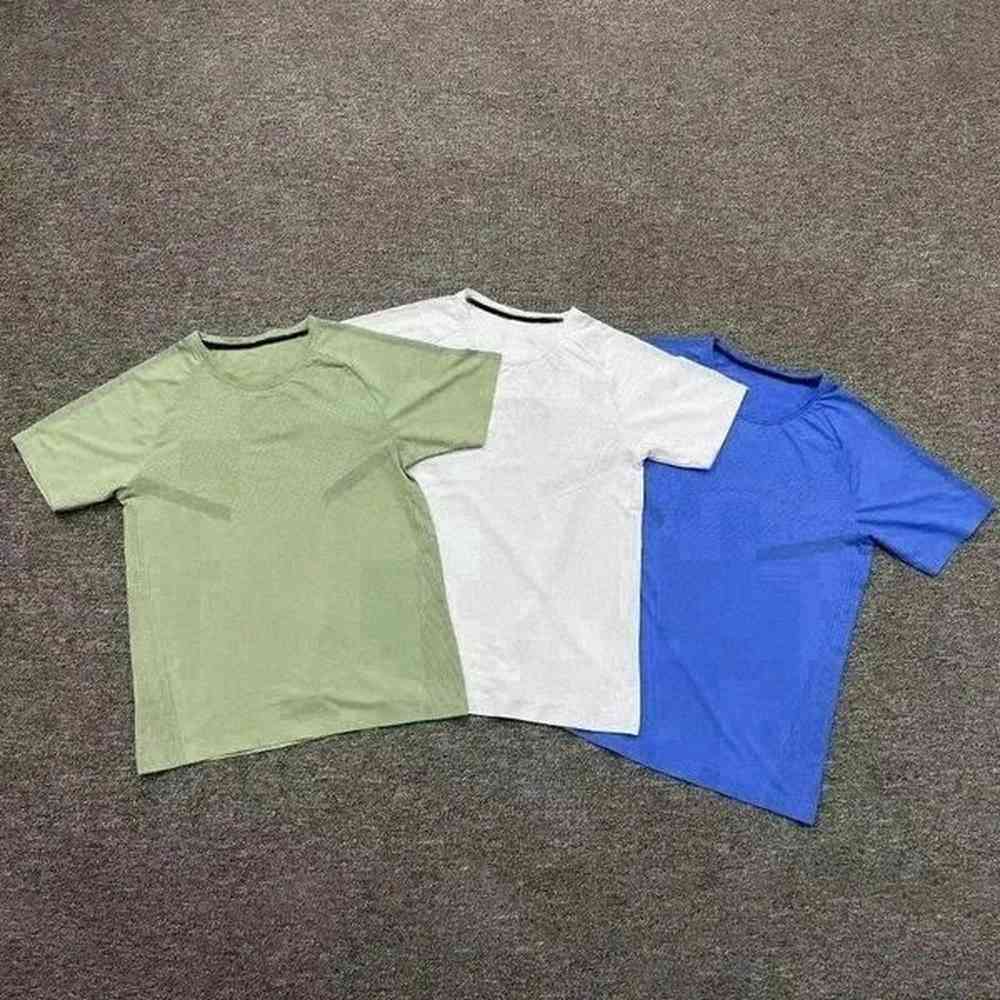 mens tech t shirts summer ice silk t-shirt mesh sports gym basketball tee quick dry jogger thin loose soccer jersey running training jogging